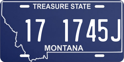 MT license plate 171745J