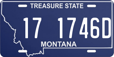 MT license plate 171746D