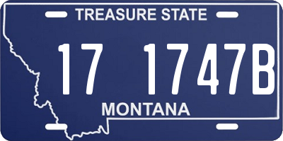 MT license plate 171747B