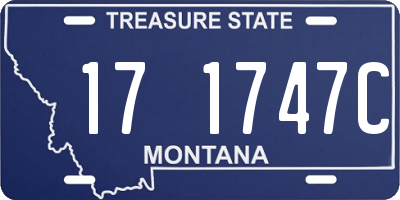 MT license plate 171747C