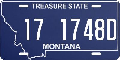 MT license plate 171748D