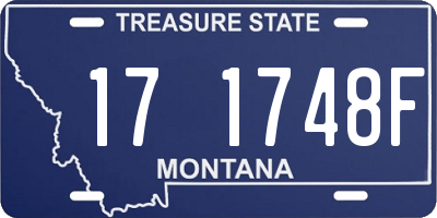 MT license plate 171748F