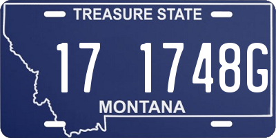 MT license plate 171748G