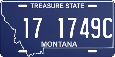 MT license plate 171749C