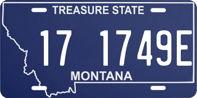 MT license plate 171749E