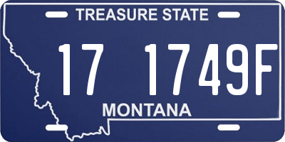 MT license plate 171749F