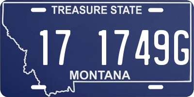 MT license plate 171749G