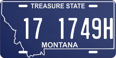 MT license plate 171749H