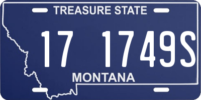 MT license plate 171749S