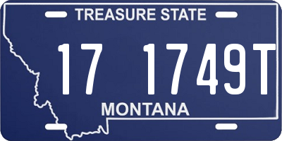 MT license plate 171749T