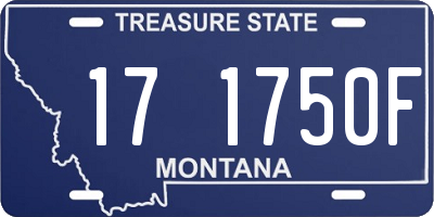 MT license plate 171750F