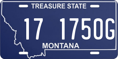 MT license plate 171750G