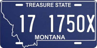 MT license plate 171750X