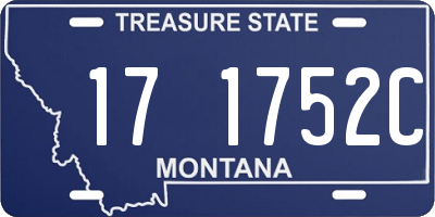 MT license plate 171752C