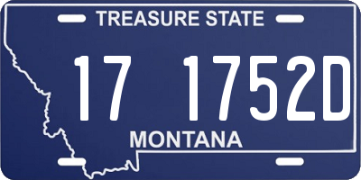 MT license plate 171752D