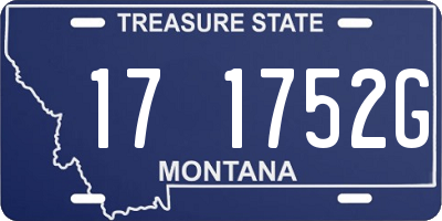 MT license plate 171752G
