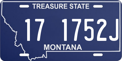 MT license plate 171752J