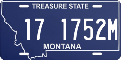 MT license plate 171752M