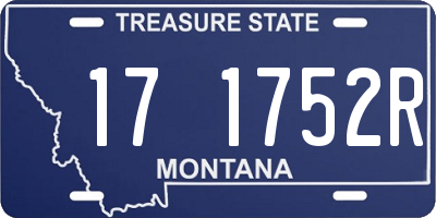 MT license plate 171752R