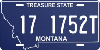 MT license plate 171752T