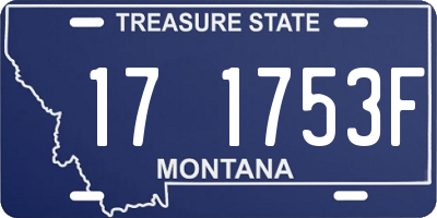MT license plate 171753F