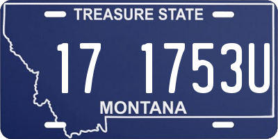 MT license plate 171753U