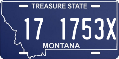 MT license plate 171753X