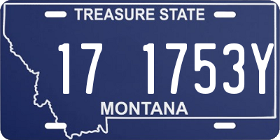 MT license plate 171753Y