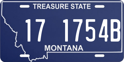 MT license plate 171754B