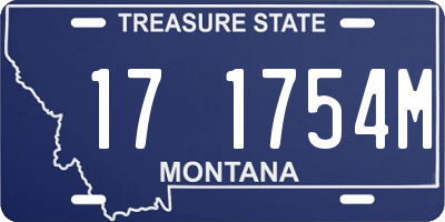 MT license plate 171754M