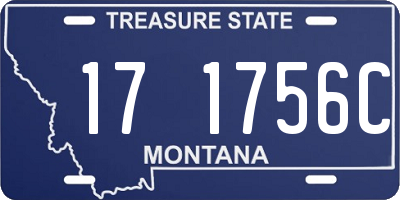 MT license plate 171756C