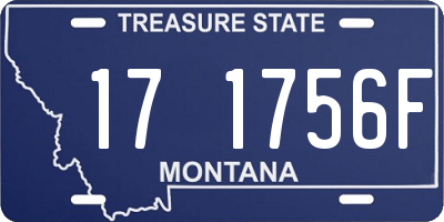 MT license plate 171756F