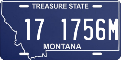 MT license plate 171756M