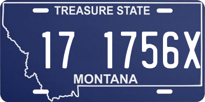 MT license plate 171756X