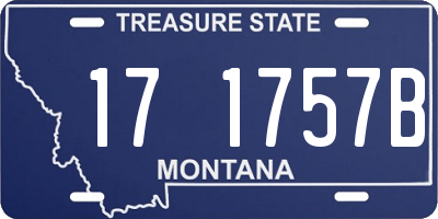 MT license plate 171757B