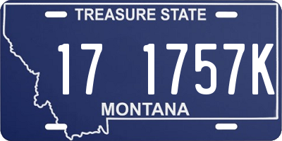 MT license plate 171757K