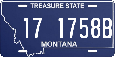 MT license plate 171758B