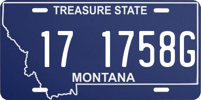 MT license plate 171758G