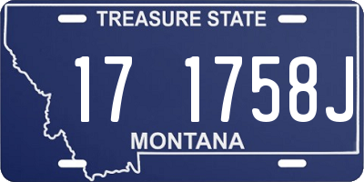 MT license plate 171758J