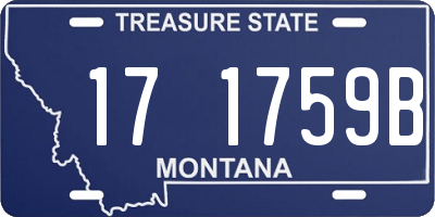 MT license plate 171759B
