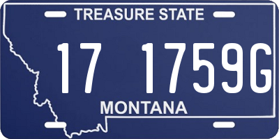 MT license plate 171759G