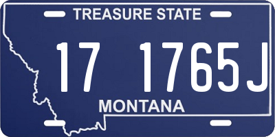 MT license plate 171765J