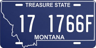MT license plate 171766F