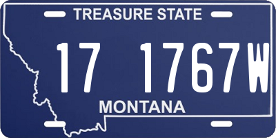 MT license plate 171767W