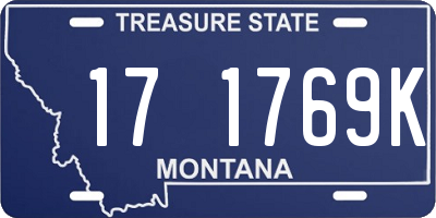 MT license plate 171769K