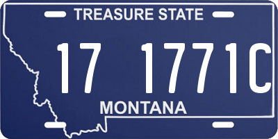 MT license plate 171771C