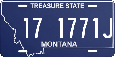 MT license plate 171771J