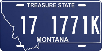 MT license plate 171771K