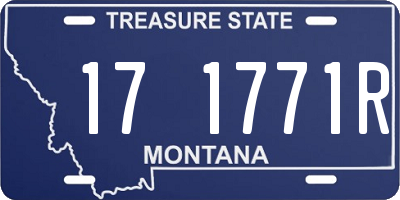 MT license plate 171771R