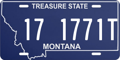 MT license plate 171771T